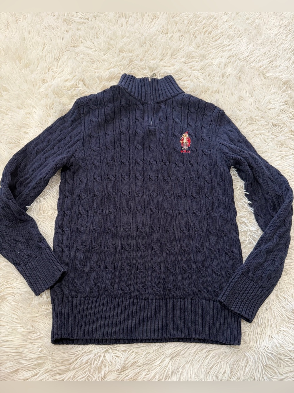 Polo Ralph Lauren Embroidered Bear Kids Sweater - Size 10-12 YO